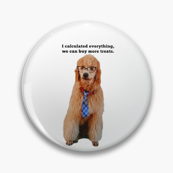 Item preview, Funny Poodle Financial Advisor Budget Meme Print designed and sold by chaos-and-curls.