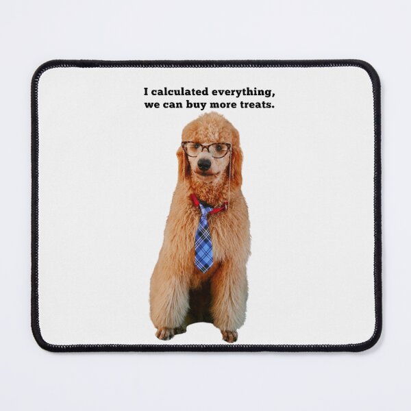 Item preview, Funny Poodle Financial Advisor Budget Meme Print designed and sold by chaos-and-curls.