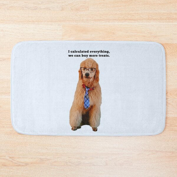 Item preview, Funny Poodle Financial Advisor Budget Meme Print designed and sold by chaos-and-curls.