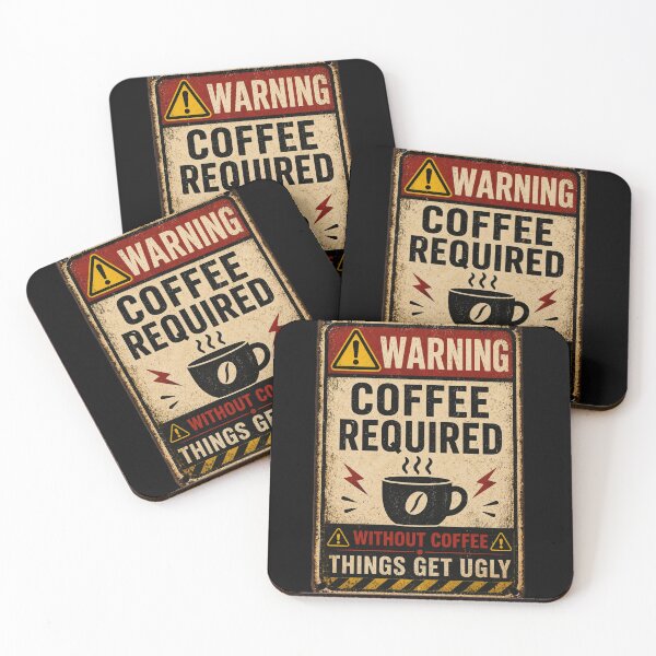 Item preview, Coffee Required Warning Sign | Funny Coffee Lover Vintage Design designed and sold by piketo.