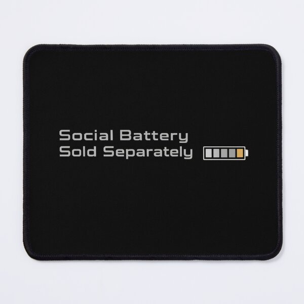 Item preview, Social Battery Sold Separately | Tech Typography T-Shirt Design designed and sold by rigelcreation.