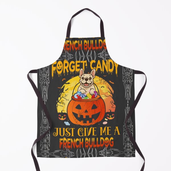 Item preview, Cartoon drawing of a French bulldog in a pumpkin basket for Halloween designed and sold by VibranPalette.