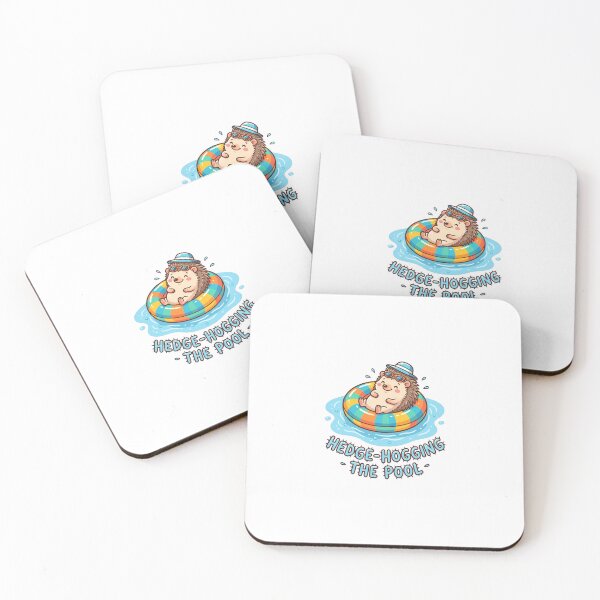 Item preview, Hedge-hogging The Pool Funny Summer Hedgehog Tee designed and sold by 7Four1 Designs.