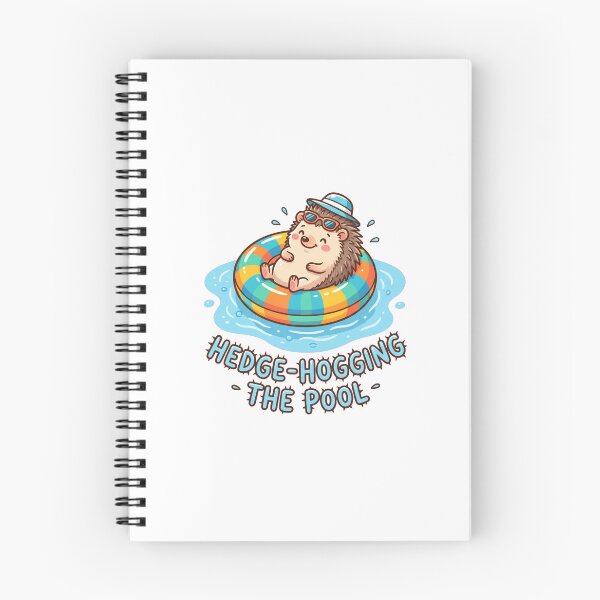 Item preview, Hedge-hogging The Pool Funny Summer Hedgehog Tee designed and sold by 7Four1 Designs.