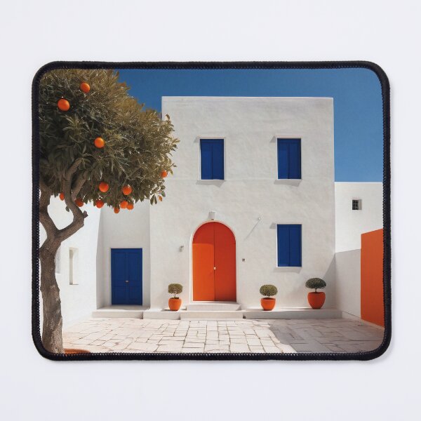 Item preview, Orange Tree House With Blue Windows designed and sold by Viktor Surzhko.