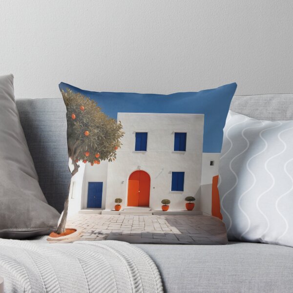 Item preview, Orange Tree House With Blue Windows designed and sold by Viktor Surzhko.