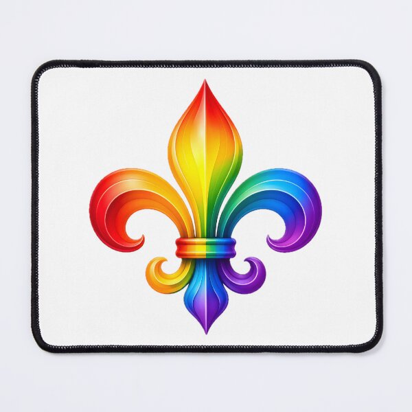 Item preview, Rainbow Fluer De Lis - LBGTQ Pride Colors designed and sold by Travelslightly.