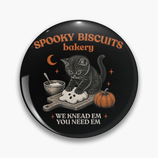 Item preview, Kitty Biscuits Spooky Black Cat Halloween Baking We Knead Em designed and sold by OMITTEROMINOUS.