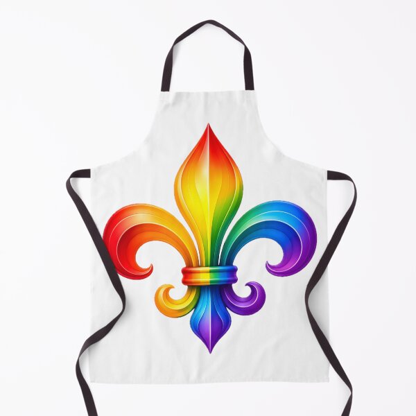 Item preview, Rainbow Fluer De Lis - LBGTQ Pride Colors designed and sold by Travelslightly.