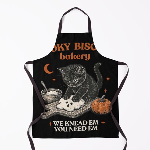 Item preview, Kitty Biscuits Spooky Black Cat Halloween Baking We Knead Em designed and sold by OMITTEROMINOUS.