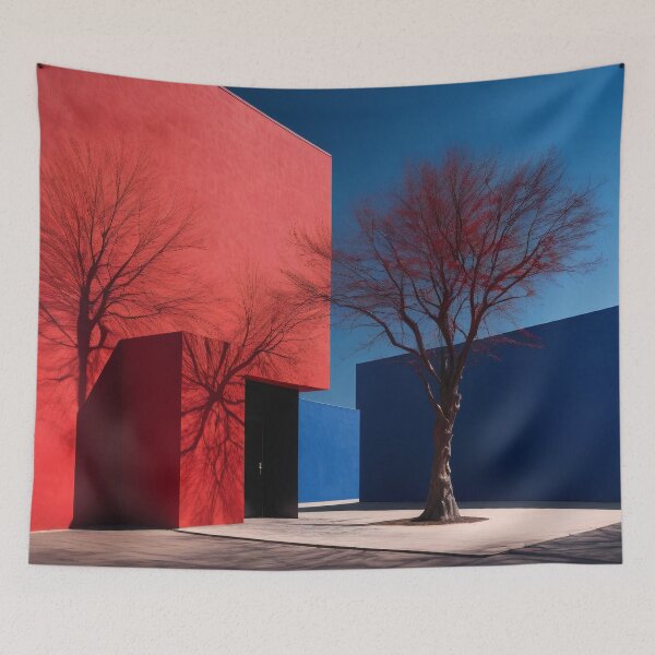 Item preview, Red Wall Blue Shadow designed and sold by Viktor Surzhko.