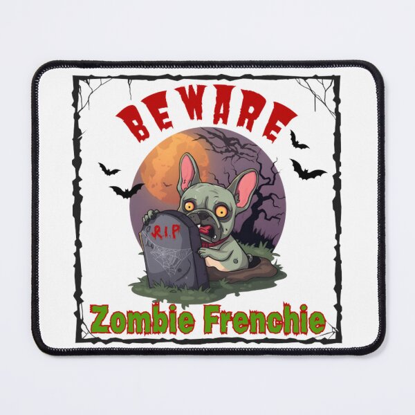 Item preview, Beware Zombie Frenchie Halloween Graveyard French Bulldog Spooky Graphic designed and sold by VibranPalette.