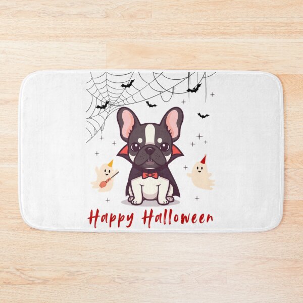 Item preview, Cute Halloween Vampire French Bulldog Graphic with Ghosts and Spider Webs designed and sold by VibranPalette.
