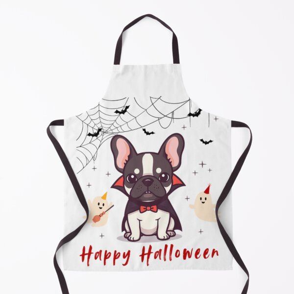 Item preview, Cute Halloween Vampire French Bulldog Graphic with Ghosts and Spider Webs designed and sold by VibranPalette.