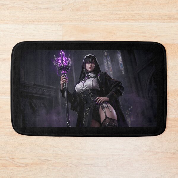 Item preview, Gothic Dark Hair Nun Cathedral Art designed and sold by GalleryBrisArt.