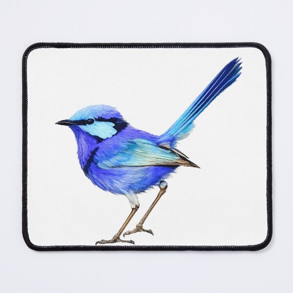 Item preview, Splendid Fairy-Wren in Profile Watercolour Illustration designed and sold by Jaruart.