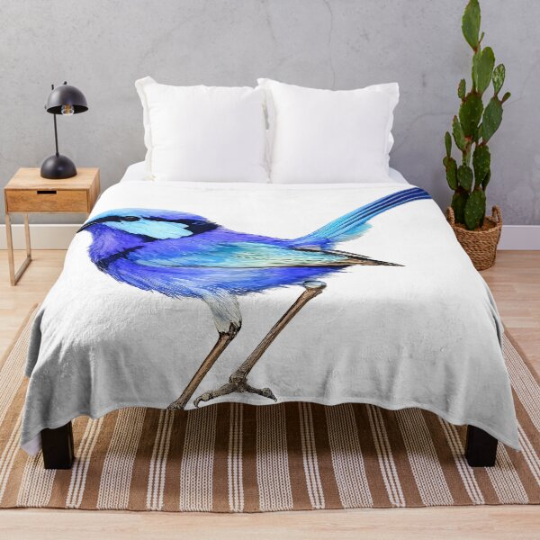 Item preview, Splendid Fairy-Wren in Profile Watercolour Illustration designed and sold by Jaruart.