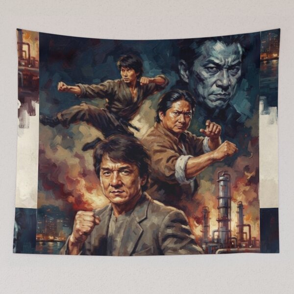 Item preview, Dragons Forever Retro Martial Arts Action Movie Tribute Art Poster designed and sold by Art's Diner.