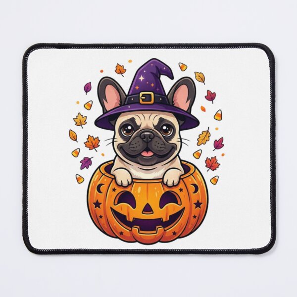Item preview, Cute Halloween French Bulldog Witch Puppy in Pumpkin Jack O Lantern Graphic designed and sold by VibranPalette.