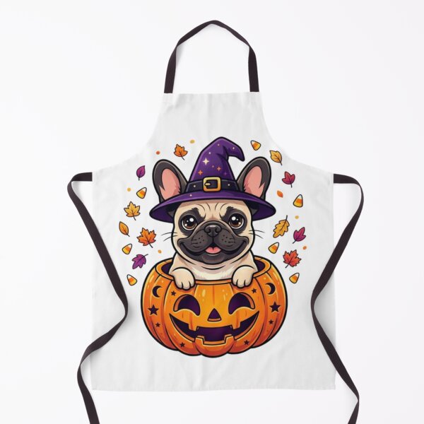 Item preview, Cute Halloween French Bulldog Witch Puppy in Pumpkin Jack O Lantern Graphic designed and sold by VibranPalette.