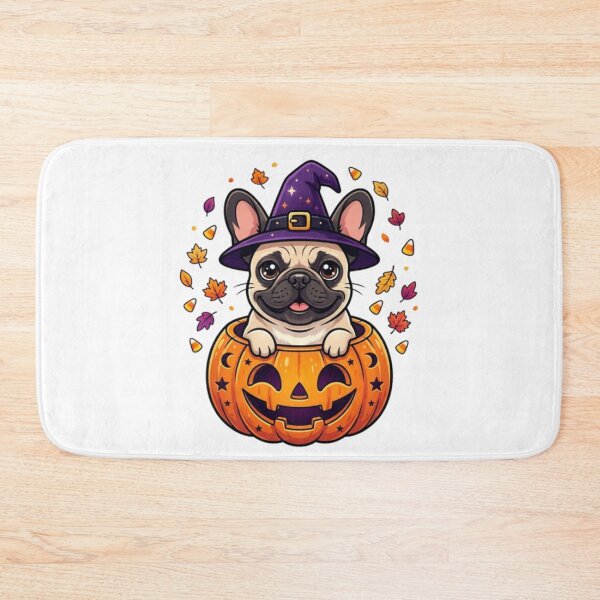 Item preview, Cute Halloween French Bulldog Witch Puppy in Pumpkin Jack O Lantern Graphic designed and sold by VibranPalette.