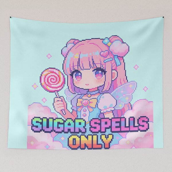 Item preview, Kawaii Sugar Spells Only Pixel Art Magical Girl designed and sold by PotionPixelArt.