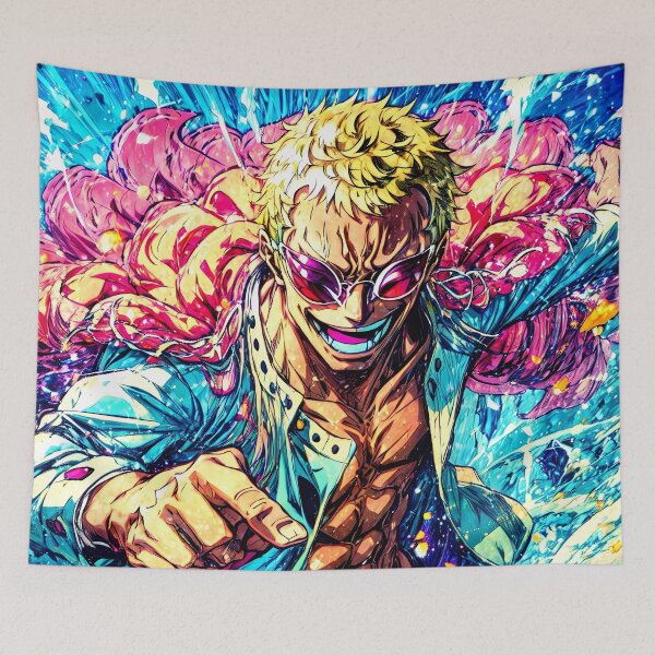 Item preview, Donquixote Doflamingo One Piece Bright Chaos Feather Laugh designed and sold by PMartistStudio.