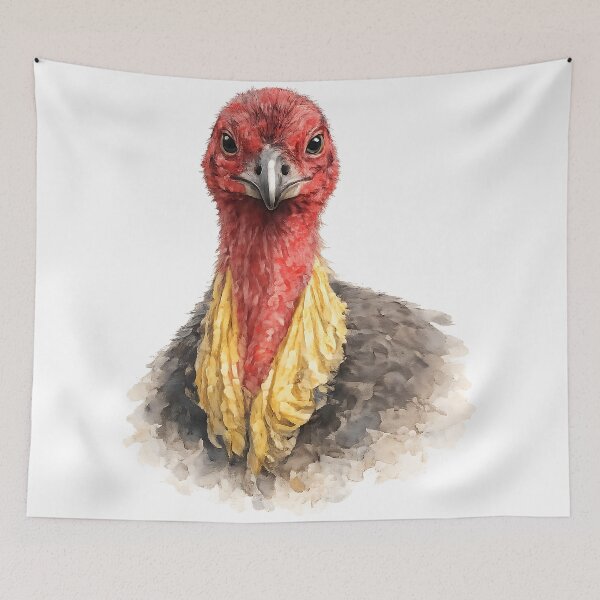 Item preview, Australian Brush-Turkey Portrait Watercolour designed and sold by Jaruart.