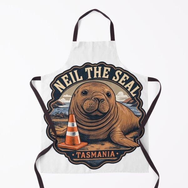 Aperçu de l'œuvre Neil the Seal – Funny Viral Ocean Animal Illustration créée et vendue par Designs By Ms Mal_Tas.