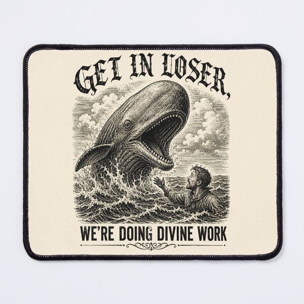 Item preview, Get In Loser Divine Work Distressed Whale Art designed and sold by TeeSpectrume.