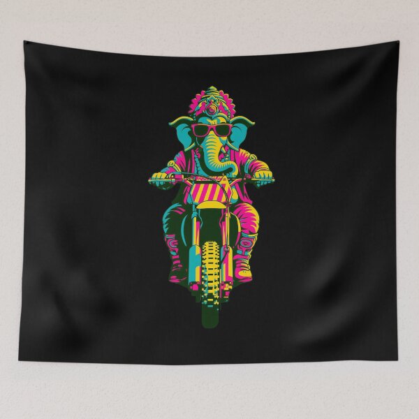 Item preview, Ganesha Wearing Orange Beanie Sunglasses 3D Plush Art designed and sold by PANNARUK THAILAND.