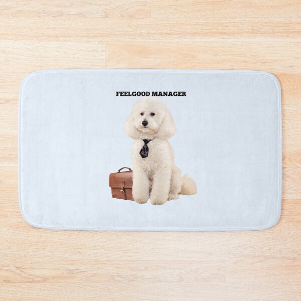 Item preview, Office Dog Feelgood Manager Funny Poodle Print designed and sold by chaos-and-curls.