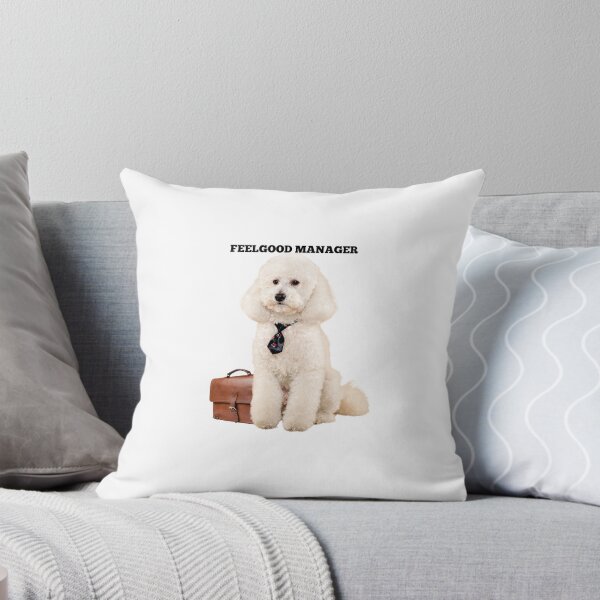 Item preview, Office Dog Feelgood Manager Funny Poodle Print designed and sold by chaos-and-curls.