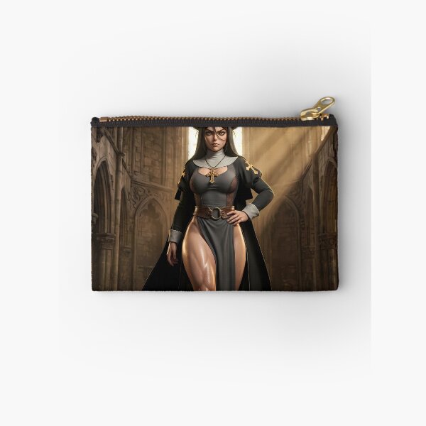 Item preview, Gothic Dark Hair Nun Cathedral Art designed and sold by GalleryBrisArt.