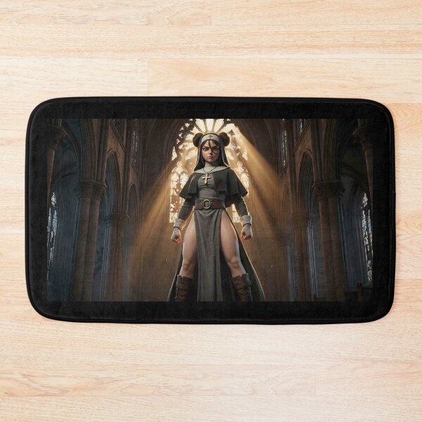 Item preview, Gothic Dark Hair Nun Cathedral Art designed and sold by GalleryBrisArt.