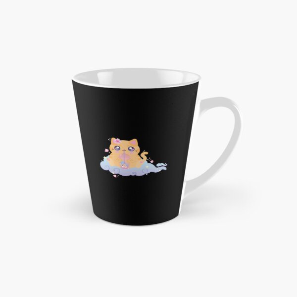 Item preview, Kawaii Orange Cat Cute Bubble Tea On Cloud Illustration designed and sold by MidniteMoons.