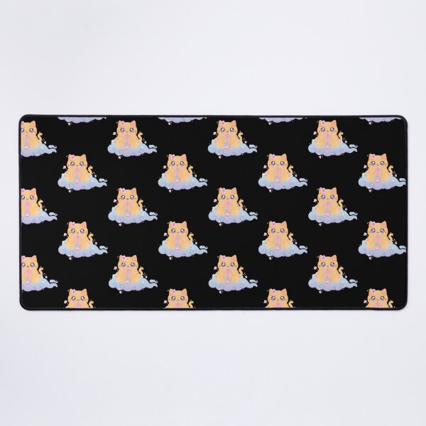 Item preview, Kawaii Orange Cat Cute Bubble Tea On Cloud Illustration designed and sold by MidniteMoons.