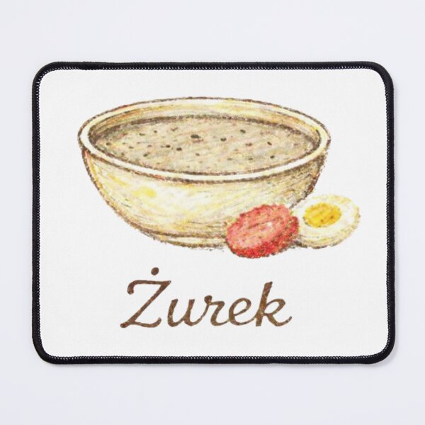 Item preview, Żurek Polish Sour Rye Soup – Traditional Polish Food Illustration - Sour Rye Soup with Egg and Sausage designed and sold by JOANNASKAH.