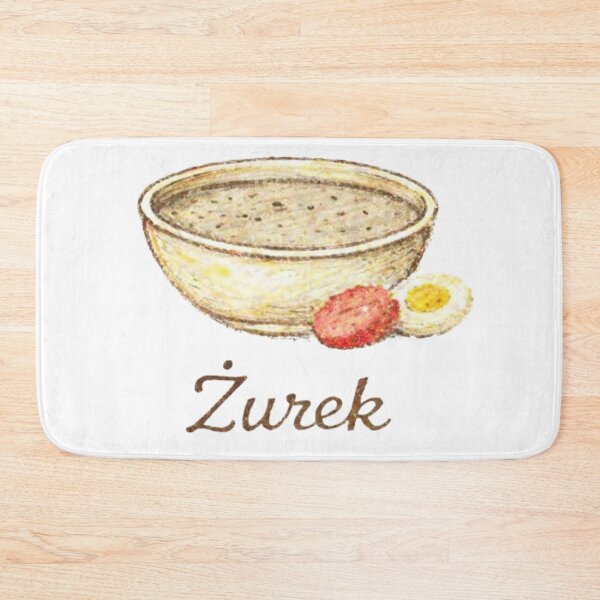 Item preview, Żurek Polish Sour Rye Soup – Traditional Polish Food Illustration - Sour Rye Soup with Egg and Sausage designed and sold by JOANNASKAH.