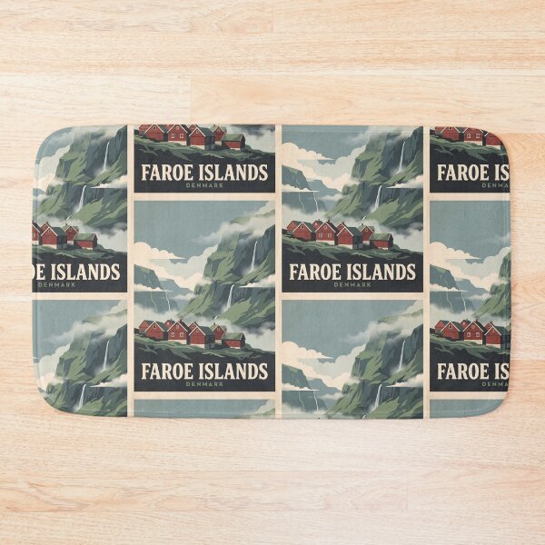 Item preview, Faroe Islands Denmark Vintage Travel Illustration Art designed and sold by Atlas Poster Co..