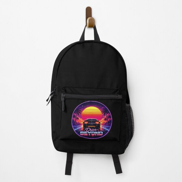 Item preview, Drive Beyond — Retrowave Synthwave 80s Neon Car Sunset Palm Trees Night Art designed and sold by ArtoryWorks.