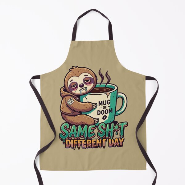 Item preview, Funny Sloth Same Sh*t Different Day Coffee Meme designed and sold by EchoPrint Co..