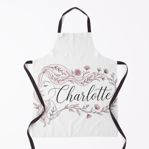 Item preview, Charlotte Name Floral Line Art Woman Profile designed and sold by rich-moda.