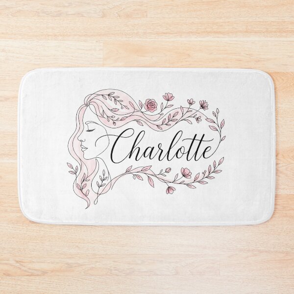 Item preview, Charlotte Name Floral Line Art Woman Profile designed and sold by rich-moda.
