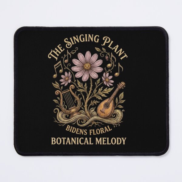 Item preview, Botanical Melody Singing Plant T-shirt | Floral Harp & Bird Illustration designed and sold by SONOONDESIGN.