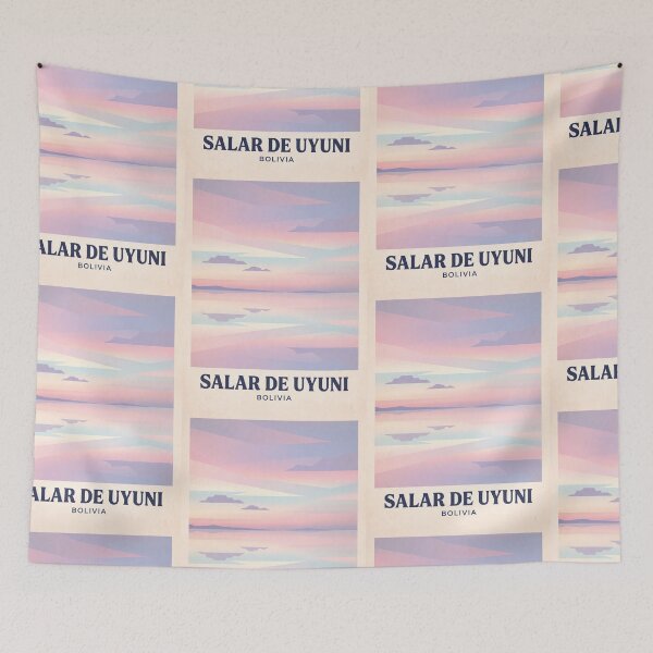 Item preview, Salar de Uyuni Bolivia Travel Illustration Art designed and sold by Atlas Poster Co..