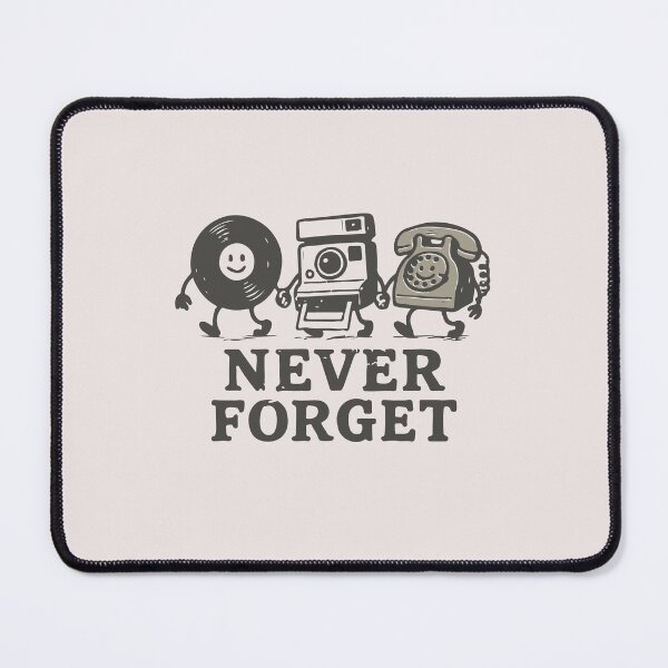 Item preview, Never Forget Retro Tech Vinyl Record Polaroid Camera Rotary Phone Vintage designed and sold by mari-kayden.