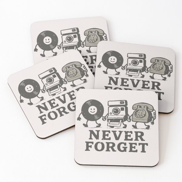 Item preview, Never Forget Retro Tech Vinyl Record Polaroid Camera Rotary Phone Vintage designed and sold by mari-kayden.