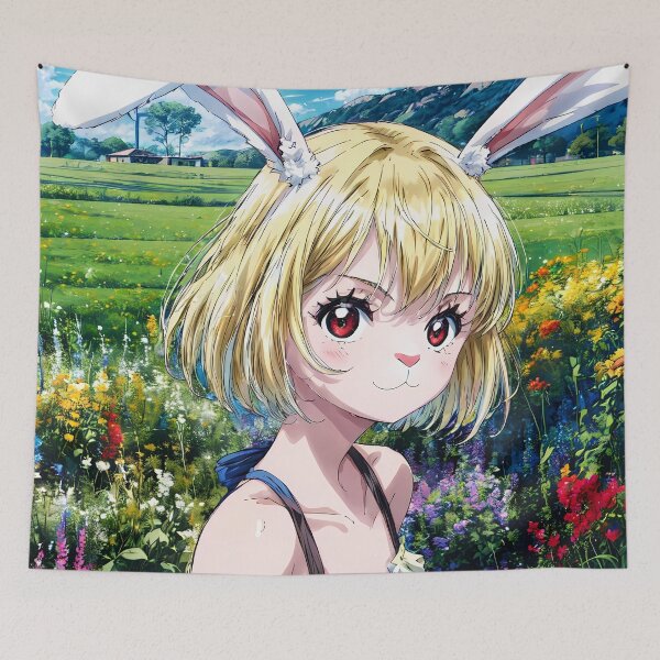 Item preview, Carrot One Piece Flower Field Bunny Smile designed and sold by riadjamai.