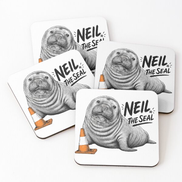Item preview, Neil the Seal – Cute Australian Wildlife Meme Art designed and sold by Designs By Ms Mal_Tas.